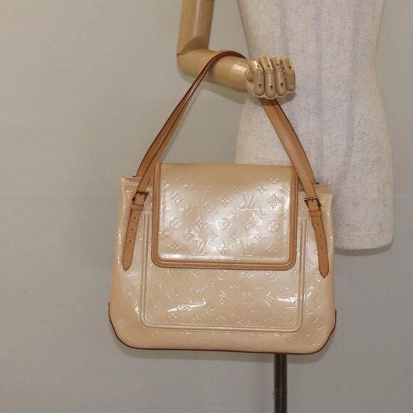 LOUIS VUITTON Vernis Biscayne Bay GM Bag Marshmallow Pink LV Auth - Picture 14 of 16